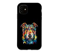 Irish Wolfhound Géométrique Pop Art Gros Plan Portrait Visage Coque pour iPhone 11