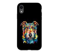 Irish Wolfhound Géométrique Pop Art Gros Plan Portrait Visage Coque pour iPhone XR
