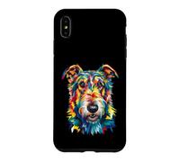 Irish Wolfhound Géométrique Pop Art Gros Plan Portrait Visage Coque pour iPhone XS Max