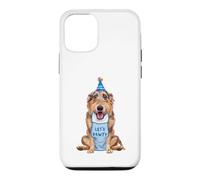 Irish Wolfhound Let's Pawty Fête d'anniversaire pour Amoureux des Chiens Coque pour iPhone 12/12 Pro