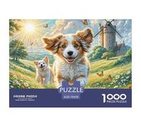 Irish Wolfhound Puzzle 1000 Pièces Adultes Et Enfants À Partir De 14 Ans D'étude Confortables Jeu D'Intelligence De l'art Décoration Familiale 70x50cm/1000pcs