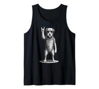 Irish Wolfhound Rock Music Retro Vintage Dog Lover Débardeur