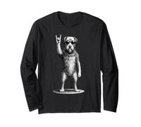 Irish Wolfhound Rock Music Retro Vintage Dog Lover Manche Longue