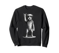 Irish Wolfhound Rock Music Retro Vintage Dog Lover Sweatshirt