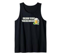 Irish You Were Beer St Patricks Day Shamrock Jeu de Mots Débardeur