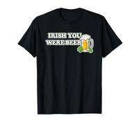 Irish You Were Beer St Patricks Day Shamrock Jeu de Mots T-Shirt
