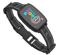 Irishom Collier Anti-aboiement avec Ecran LCD, Collier Anti-aboiement Intelligent et Rechargeable avec Mode Réglable, pour Chiens de Petite/Moyenne/Grande Taille, Noir