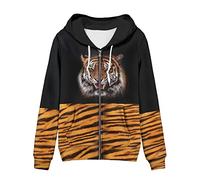 Irisjudy Sweat à capuche surdimensionné pour femme, coupe classique, motif île, papillon, notes de musique, tailles XS à 5XL, Tigre Animal Rayures, 4X-Large