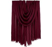 Iristide Grande écharpe d'été légère en lin pour femme - 190 x 100 cm, Jujube, taille unique
