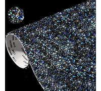 IRIVER BLANK Autocollants en strass pour décoration d'intérieur - Feuille d'autocollants en cristal pour voitures, cadeaux, mariages, anniversaires et fêtes d'anniversaire (noir AB, SS12)