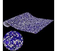 IRIVER BLANK Autocollants en strass pour décoration d'intérieur - Feuille d'autocollants en cristal pour voitures, cadeaux, mariages, anniversaires et fêtes d'anniversaire (bleu et blanc, S, SS12)