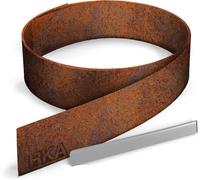 IRKA 1011-001 Bande de Bordure, 1 mm d'épaisseur, Acier Corten, Bordure de Parterre Robuste, 15 cm x 10 m