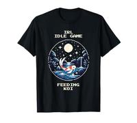 IRL Idle Game: Mode d'alimentation Koi - Pixel Pond Lifestyle T-Shirt
