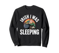 Irlandais Je dormais St Patricks Day Fun Leprechaun Rainbow Sweatshirt