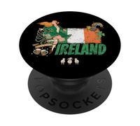 Irlande Design Vintage Drapeau St Patricks Day Souvenir PopSockets PopGrip Adhésif