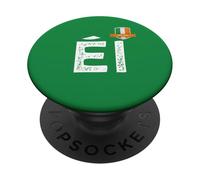 Irlande Drapeau Irlandais humanitaire Lettre É et I Éire Irlande PopSockets PopGrip Adhésif
