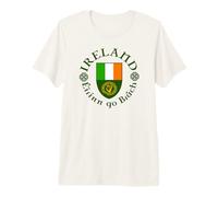 Irlande Éirinn go Brách (Ireland Forever) Bouclier de Harpe Celtique T-Shirt Haut de Gamme
