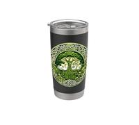 Irlande - Emblème avec arbre du monde et nature - Celtique Gobelet isotherme en acier inoxydable double paroi
