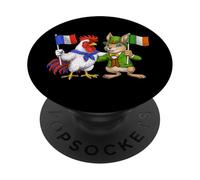 Irlande France Drapeau Irlandais Français Racines PopSockets PopGrip Adhésif