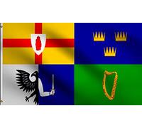 Irlande Provinces Irlandaises Leinster Munster Ulster Connacht Drapeau Maison 90X150Cm Suspendre Drapeau De Décoratif Bannières De Pour Maison Jardin Vacances