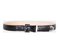 IRO Paris Atlas Reptile Thin Belt Black Taille: 75 | Ceintures Outlet | Femme | Le Noir