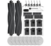 iRobacc 28 Pces Kit d'Accessoires pour Mova E40 Ultra/E50 Pro Ultra Robot Aspirateur: 2 Brosses Principales, 8 Serpillière, 6 Brosses Latérales, 4 Filtres HEPA, 6 Sacs d'Aspirateur, 1 Brosse à Seau