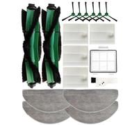 iRobacc Lot de 18 Accessoires pour iRobot Roomba 105 Combo/Roomba Combo Essential/Roomba Combo 2 Essential: 2 Brosses Principales, 6 Brosses Latérales, 4 Tampon de Lavage, 1 Préfiltre, 4 Filtre HEPA