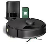 iRobot Roomba 105 Combo+AutoEmpty Dock - Robot Aspirateur Laveur 2en1 - Aspiration de 7KPa - Navigation LiDAR - Détection des Tapis - Zones de Nettoyage et d'Évitement - 4 Niveaux d'Aspiration - Noir