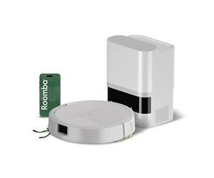 iRobot Roomba 115 Combo+Base AutoEmpty - Robot Aspirateur Laveur 2en1 - Puissance d'Aspiration 15KPa - Brosse latérale étendue - Lingette de Lavage déportée - Navigation LiDAR - Blanc