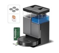 iRobot Roomba Plus 415 Combo Robot + AutoWash - 20KPa - Base Multifonction - Lavage des lingettes - séchage des lingettes à l'air Chaud - LiDAR Clearview - 75 Jours d'autovidage - Noir
