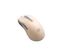 iRocks IRM31R Souris de jeu légère sans fil avec rétroéclairage RVB, connexion trimode, commutateurs de souris Kailh GM8.0, capteur optique PixArt PAW3395, résolution jusqu'à 26 000 DPI - Marron clair