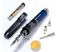 Iroda SOLDERPRO 110K Kit de soudure au butane sans fil 4en1 portable thermorétractable couteau chaud fer à souder torche au butane Kit de soudure indispensable pour les amateurs. Butane non inclus.