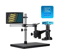 IROEJT Accessoires pour Microscope de Laboratoire : caméra de Microscope 1080p USB HDMI, caméra vidéo pour Microscope Industriel, Zoom 180x/300x, Objectif à Monture C pour la ré