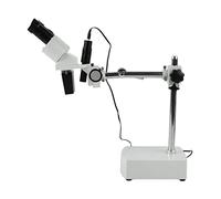 IROEJT Accessoires pour Microscope de Laboratoire : Microscope stéréo binoculaire à Champ Large 5X/10X/15X/20X avec Bras articulé et éclairage ponctuel