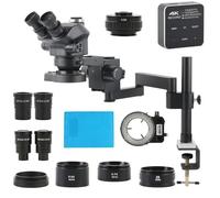 IROEJT Accessoires pour Microscope de Laboratoire : Objectif pour Microscope trinoculaire stéréo parfocal à Mise au Point simultanée 3,5X-100X/200X, écran Tactile 48 MP, HDMI, U