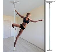 IROEJT Barre de Pole Dance en Silicone de 45 mm avec Plaque Fixe, Protection de Plafond Amovible, idéale pour la Salle de Yoga ou la Chambre à Coucher.，Blue 2.3 2.7 m