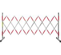 IROEJT Barrière de Circulation Mobile rétractable, en Acier Inoxydable isolé pour Une durabilité Accrue, avec poulies. Couleur : Argent. Barrière Pliable.，1.2 * 4M