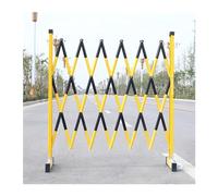 IROEJT Barrière Mobile Industrielle Pliable à roulettes, Portail de sécurité Extensible et Flexible pour allée, barrière de sécurité piétonne，Black 47x39in