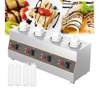 IROEJT Chauffe-Bouteilles électrique 650 ML x 4-4 Bouteilles Souples pour sauces, Appareil Professionnel pour Faire Fondre et réchauffer Les confitures, idéal pour l
