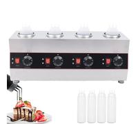 IROEJT Chauffe-Sauce électrique, Chauffe-Bouteilles, 650 ML/Bouteille, 4 grilles, Outil de Maintien au Chaud Professionnel, Convient pour la Confiture, Le Fromage, Le