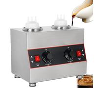 IROEJT Chauffe-sauces Professionnel à 2 Compartiments/Maintien au Chaud des sauces/avec 2 Bouteilles de 650 ML, Plage de température de 30 à 85 °C/Idéal pour Les