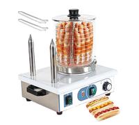 IROEJT Cuiseur à Hot-Dogs électrique à Vapeur, 50-200 °C, avec bac de récupération de Chaleur Amovible, idéal pour Les fêtes (550 W/1200 W) - 2 Pinces à Griller et 2 b