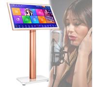 IROEJT Lecteur karaoké 3 en 1 avec Disque Dur préchargé de 1/2/3/4/8 to, écran Tactile 22 Pouces, 27 Langues Disponibles, idéal pour Les fêtes à la Maison, Les Bars et，White 1TB