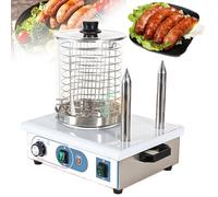 IROEJT Machine à Hot-Dogs Professionnelle, cuiseur Vapeur électrique 550 W/1200 W, température Facilement réglable, Grill pour saucisses, Rouleaux de Printemps et Hot-