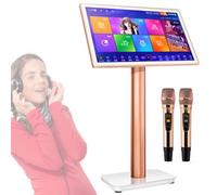 IROEJT Machine de karaoké 19,5/22 Pouces, écran Tactile capacitif 4K HD, Lecteur de karaoké contrôlable par Application avec Microphone sans Fil Reverb 2, Mise à Jour ，22inch 4TB