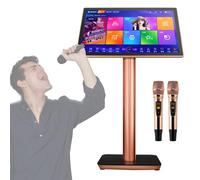 IROEJT Machine de karaoké Professionnelle avec écran Tactile capacitif 22 Pouces, Microphone sans Fil et 27 Langues - Idéale pour Les fêtes à la Maison ou Les Bars - N，Black 2TB