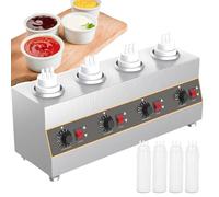 IROEJT Machine Isotherme pour sauces et confitures, Machine à Fondre Le Chocolat et Le Fromage avec 4 Bouteilles Souples de 650 ML, Distributeur électrique de Chauffe-