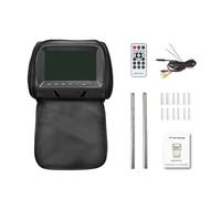 IROEJT Moniteur d'appui-tête de Voiture 7 Pouces avec Haut-Parleur MP5 FM USB SD et écran intégré, Universel et Facile à Installer pour Les Voyages，BLACKCOVER