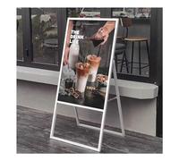 IROEJT Panneau chevalet Robuste 61 x 91 cm, Support d'affichage Pliable et Portable pour Trottoir, idéal pour la publicité en Magasin.，Silver 60x90cm