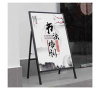 IROEJT Panneau publicitaire chevalet Robuste 61 x 91 cm, Support d'affichage Pliable et Portable pour Trottoir, idéal pour la publicité en Magasin.，Black a 80x120cm